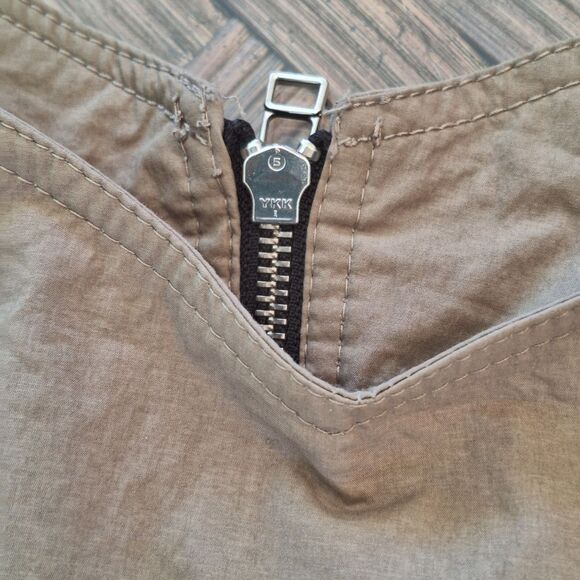 ZARA TOPSTITCHED BUSTIER Zip Front Khaki Cotton Blend Women's S Taupe Corset - Picture 13 of 15